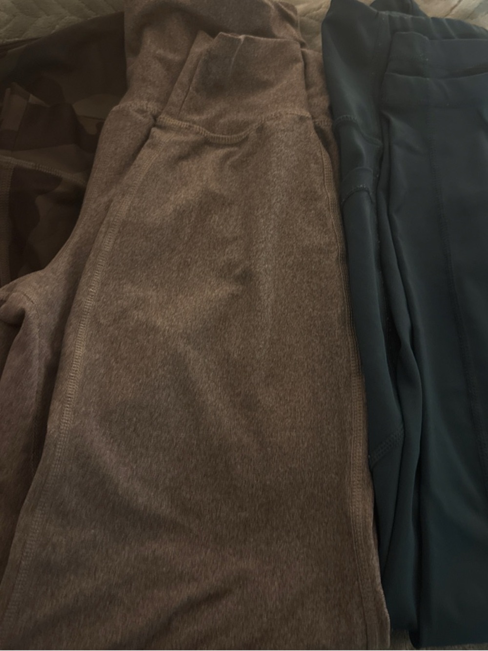 Cargo, Neutral Gray and Green Athleisure Pants Pair